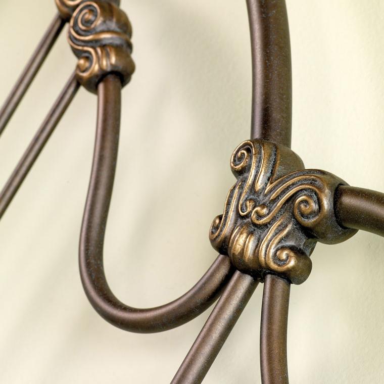 Wesley Allen Iron Beds HOFRP7035Q Queen Marlow Headboard and Open Footboard Bed with Return Posts Stuckey Furniture Bed Headboards